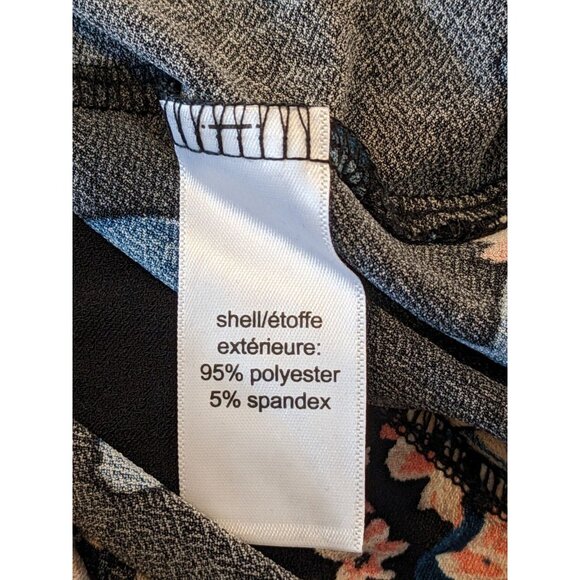 Maurices Womens Tank Top Jumpsuit Size Large Black Floral Smocked Back Belted - Picture 6 of 7